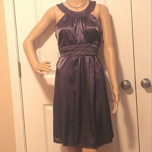 Elegant Purple Halter Dress